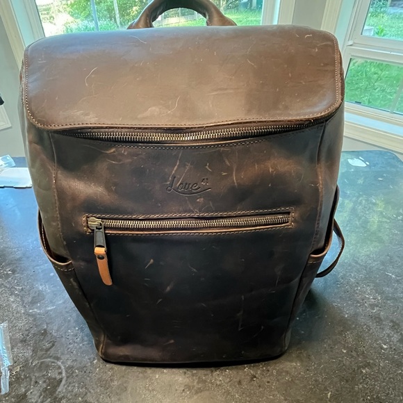 Love 41 Handbags - Love 41 Dark Brown Leather Backpack